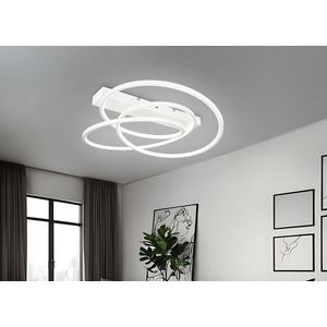 Plafoniera Darvin, TRIO, 64x49x16 cm, 34W, 1x SMD, metal, alb mat imagine