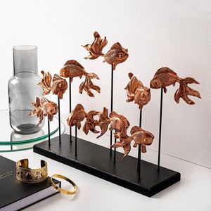Decoratiune, GOLDFISH 2, Poliester, Cupru imagine