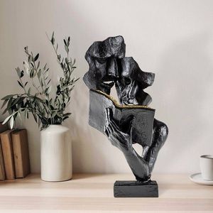 Decoratiune, Lecteur, 20x36x15 cm, Poliester, Negru imagine