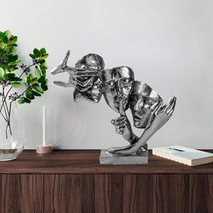 Decoratiune, Yak-034-B, Poliester, Argintiu imagine