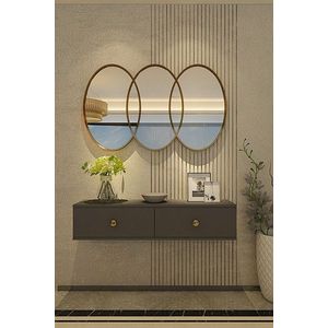 Dulap, Hanah Home, Zuzu 120, 120x25.6x29.6 cm, PAL , Antracit imagine