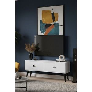 Comoda TV, Hanah Home, Mona 120, 120x40.5x32 cm, PAL , Alb imagine
