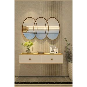 Dulap, Hanah Home, Zuzu 120, 120x25.6x29.6 cm, PAL , Stejar Safir / Alb imagine