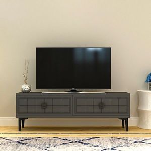 Comoda TV, Hanah Home, Yuka 120, 120x41x29.6 cm, PAL , Antracit imagine