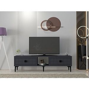 Comoda TV, Hanah Home, Yuka 150, 150x41x30 cm, PAL , Antracit imagine