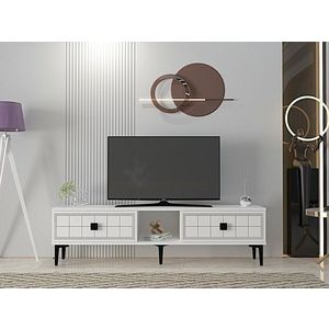 Comoda TV, Hanah Home, Yuka 150, 150x41x30 cm, PAL , Alb imagine