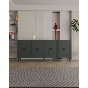 Consola, Hanah Home, Yuka 150, 150x75x32 cm, PAL , Antracit imagine