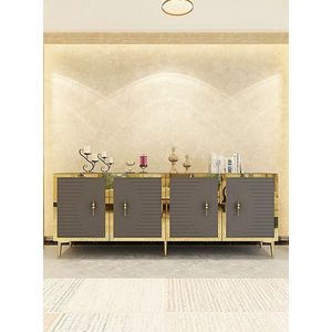 Consola, Hanah Home, Tuna 180, 180x75x32 cm, PAL , Antracit / Aur imagine