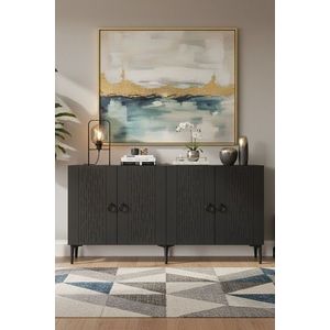 Consola, Hanah Home, Rain 150, 150x75x32 cm, PAL , Antracit imagine