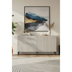 Consola, Hanah Home, Zeynep 150, 150x75x32 cm, PAL , Alb / Travertin imagine