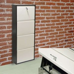 Pantofar, Hanah Home, Garda 4, 50x137x15 cm, 100% SHEET METAL, Maro / Crem imagine