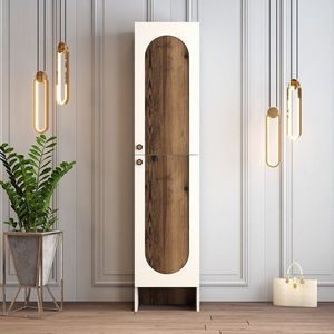 Cuier de perete, Hanah Home, Palermo L, 45x200.6x37 cm, PAL, Crema/Nuca imagine