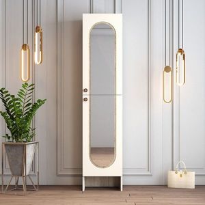 Cuier de perete, Hanah Home, Palermo M, 45x200.6x37 cm, PAL, Cream / Travertine imagine