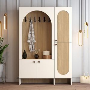 Cuier de perete, Hanah Home, Palermo Kl, 135x200.6x37 cm, PAL, Crem / Stejar imagine