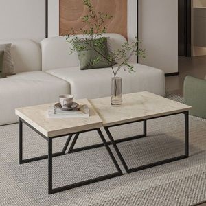 Set masute de cafea, Hanah Home, Verona P0024623, PAL, Travetină imagine