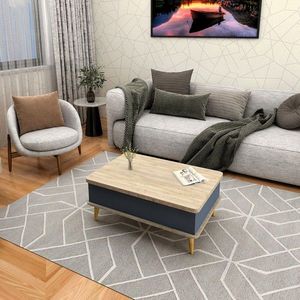 Masuta de cafea, Hanah Home, Dy Ada, 90x38x60 cm, PAL, Alaska / Anthracite imagine