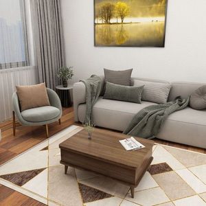 Masuta de cafea, Hanah Home, Dy Ada, 90x38x60 cm, PAL, Maro imagine