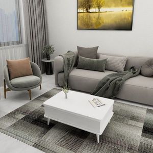 Masuta de cafea, Hanah Home, Dy Ada, 90x38x60 cm, PAL, Alb imagine