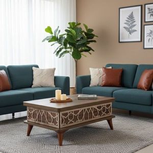 Masuta de cafea, Hanah Home, Ada, 90x38x60 cm, PAL, Maro imagine