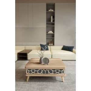 Masuta de cafea, Hanah Home, Ottowa Ada, 90x38x60 cm, PAL, Alaska / Blue imagine