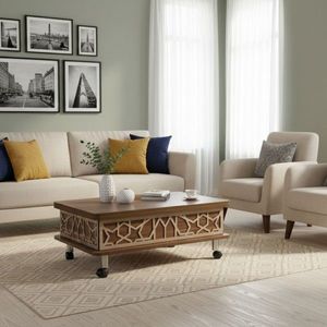 Masuta de cafea, Hanah Home, Adt, 90x40x60 cm, PAL, Maro imagine