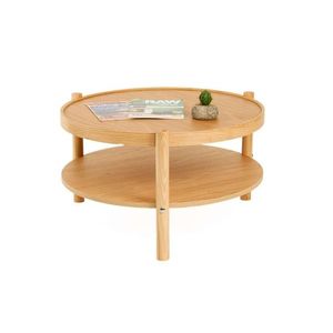 Masuta de cafea, Hanah Home, Monza, Lemn masiv, Stejar imagine