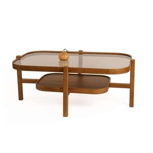 Masuta de cafea, Hanah Home, Godiva, 110x48x70 cm, Lemn masiv, Maro imagine