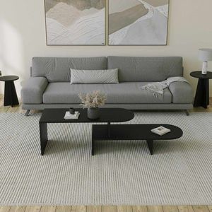 Set masute de cafea, Hanah Home, Puzzle, PAL, Negru imagine