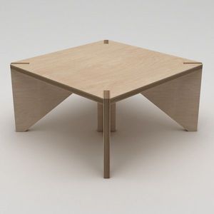 Masuta de cafea, Hanah Home, Pura, 75x40x75 cm, 100% BIRCH PLYWOOD, Lemn natural imagine
