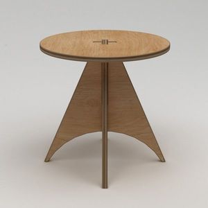 Masa, Hanah Home, Arcus, 75x75x75 cm, 100% BIRCH PLYWOOD, Lemn natural imagine