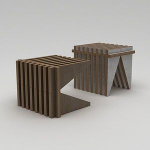 Scaun, Hanah Home, Sella, 51x40x40 cm, 100% BIRCH PLYWOOD, Lemn natural imagine