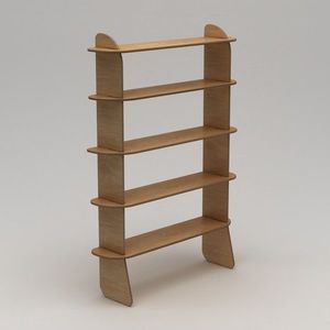 Corp biblioteca, Hanah Home, Scala-3, 102x215x35 cm, 100% BIRCH PLYWOOD, Lemn natural imagine