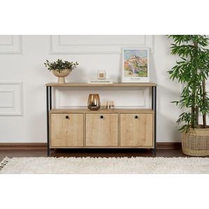 Consola, Hanah Home, Solace, PAL, Stejar / Negru imagine