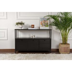 Consola, Hanah Home, Solace, PAL, Negru lemn / Negru imagine