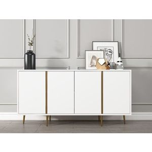 Consola, Hanah Home, Arven, 150x75x36 cm, PAL, Alb imagine