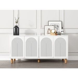 Consola, Hanah Home, Doresta, 150x73x36 cm, PAL, Alb imagine