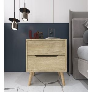 Noptiera, Hanah Home, Flora, 50x60x44 cm, PAL, Maro imagine