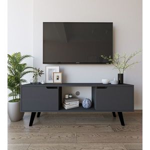 Comoda TV, Hanah Home, Siena, 139.7x53x53 cm, PAL, Antracit imagine