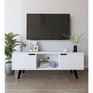 Comoda TV, Hanah Home, Siena, 139.7x53x53 cm, PAL, Alb imagine