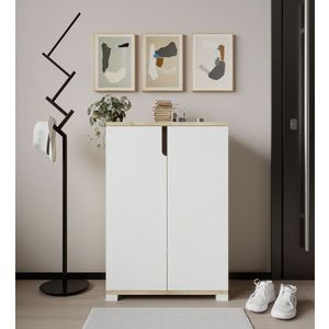 Pantofar, Hanah Home, Venedik, 60x97x34 cm, PAL, Stejar Safir / Alb imagine