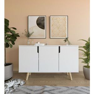 Consola, Hanah Home, Verona 120, 120x80x30 cm, PAL, Alb imagine