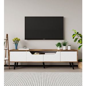 Comoda TV, Hanah Home, Roma 180, 180x48x29.8 cm, PAL, Nuc/Alb imagine