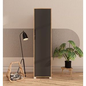 Dulap pentru haine, Hanah Home, Flora 47, 47x183x45 cm, PAL, Stejar safir / Antracit imagine