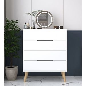 Dulap, Hanah Home, Flora, 78x95x45 cm, PAL, Alb imagine