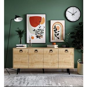 Consola, Hanah Home, Mirza Modern 180, 180x80x45 cm, PAL, Maro imagine