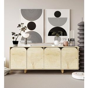 Consola, Hanah Home, Lazio Bohem 180, 180x75x45 cm, PAL, Maro imagine