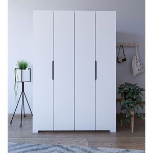 Dulap pentru haine, Hanah Home, Monza 120, 120x180x43.3 cm, PAL, Alb imagine