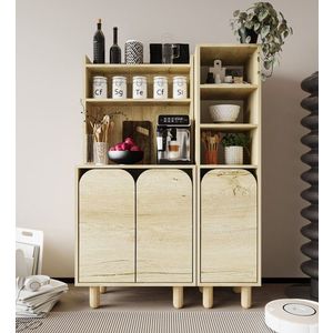 Dulap multifunctional, Hanah Home, Parma 3, 105x155x40 cm, PAL, Maro imagine