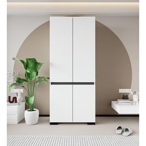 Dulap pentru haine, Hanah Home, Floransa 90, 90x210x52 cm, PAL, Alb / Antracit imagine