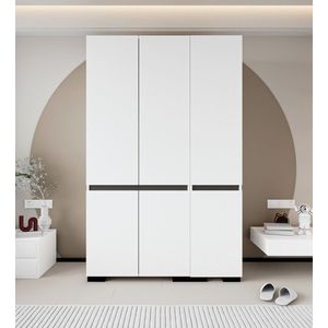 Dulap pentru haine, Hanah Home, Floransa 135, 135x210x52 cm, PAL, Alb / Antracit imagine